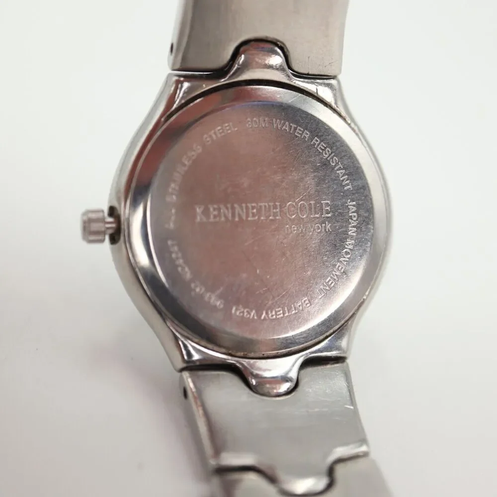 Kenneth Cole NY Womens Watch 26mm Blue Gray Date Dial KC4247 Stainless Steel